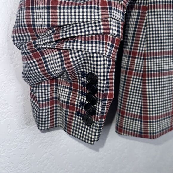 NWT VERONICA BEARD Caldwell Dickey Jacket Size 6 Red/Gray - Picture 6 of 16